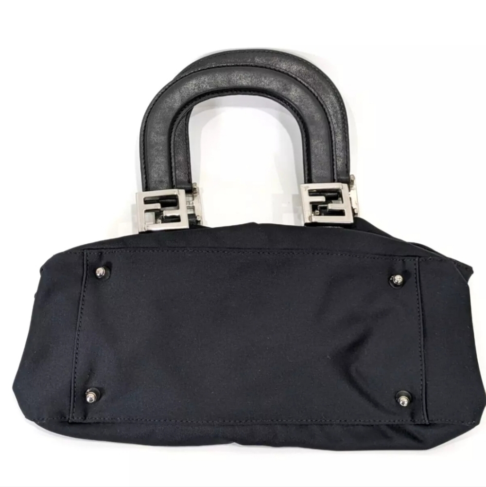 FENDI Black Nylon and Leather Mini Tote Bag with Pouch! - Picture 13 of 16